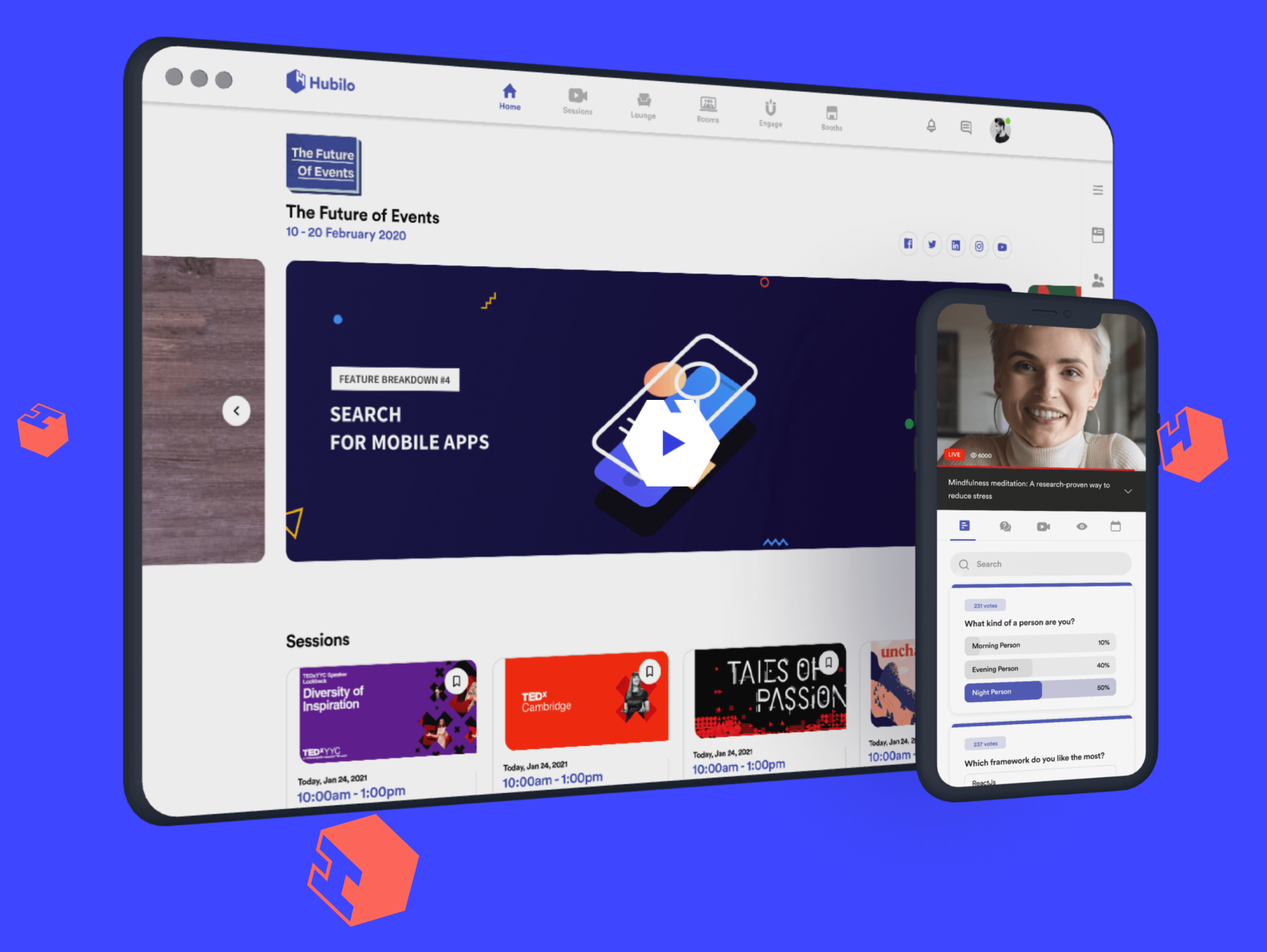 Screenshot of Hublio's UI