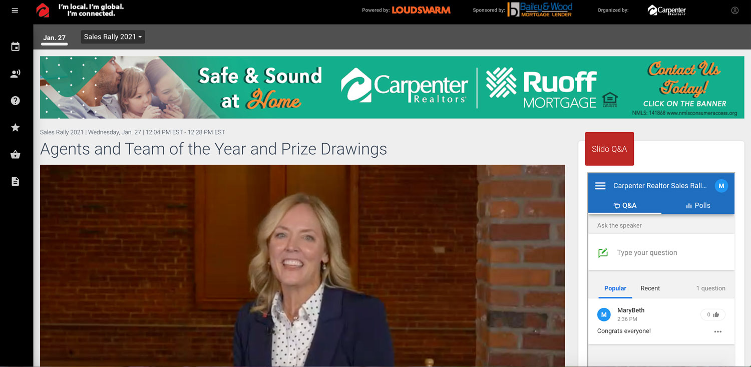 Event, Sponsor, Organizer logos and banner ads